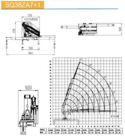 КМУ с поворотной стрелой SQ38ZA7+1