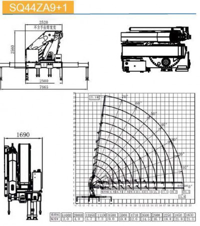 КМУ с поворотной стрелой SQ44ZA9+1