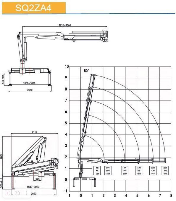 КМУ с поворотной стрелой SQ2ZA4 — 4