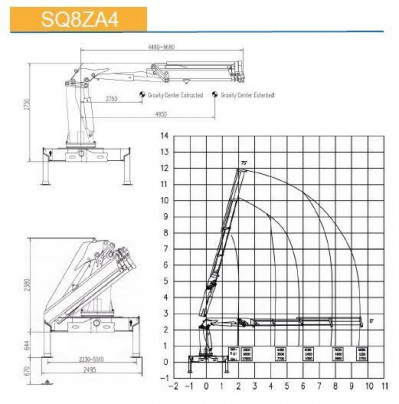 КМУ с поворотной стрелой SQ8ZA4