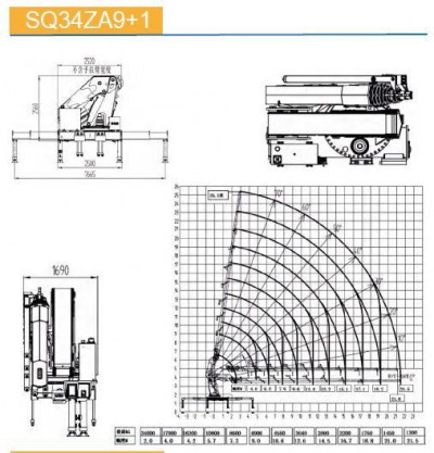 КМУ с поворотной стрелой SQ34ZA9+1