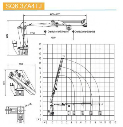КМУ морской кран с поворотной стрелой SQ6.3ZA4TJ