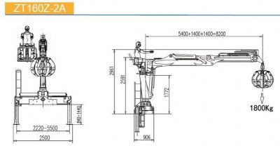 КМУ сортиментовоз ZT160Z-2A